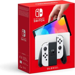 Nintendo Console Switch (Modèle OLED) avec Station d'Accueil/Manettes Joy-Con Blanches