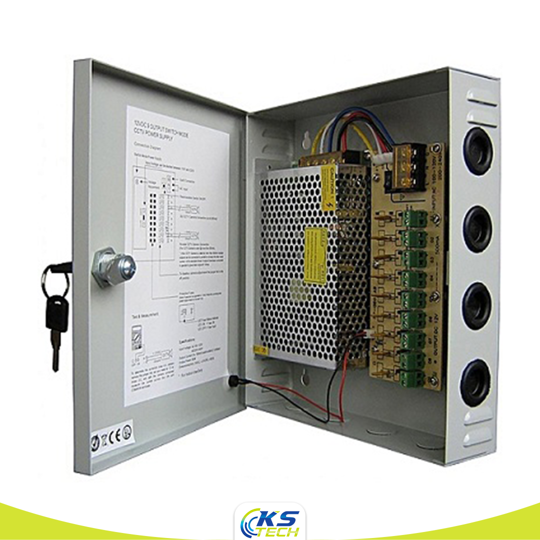 BOITE ALIMENTATION CAMERA 12V 15 8 CHANEL