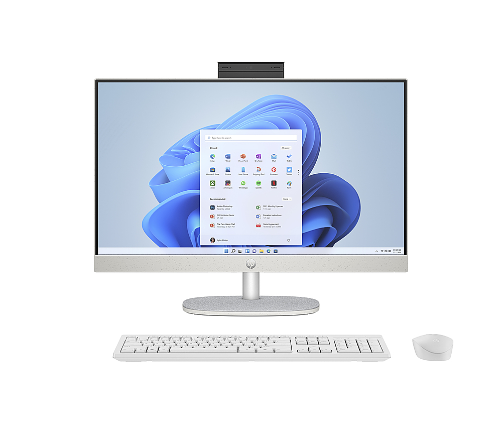 ALL IN ONE AIO HP 24-CR0008L CORE I7 16GB RAM DDR5 3200 - 512GB SSD NVMe DISQUE DUR ECRAN 23.8 TACTIL POUCES COULEUR BLANC (AV8K9PAUUF) LICENCE WINDOWS 11 PRO