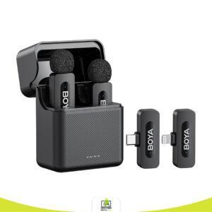 Micro cravate Boya V3 Combo USB-C Lightning sans fil smartphone