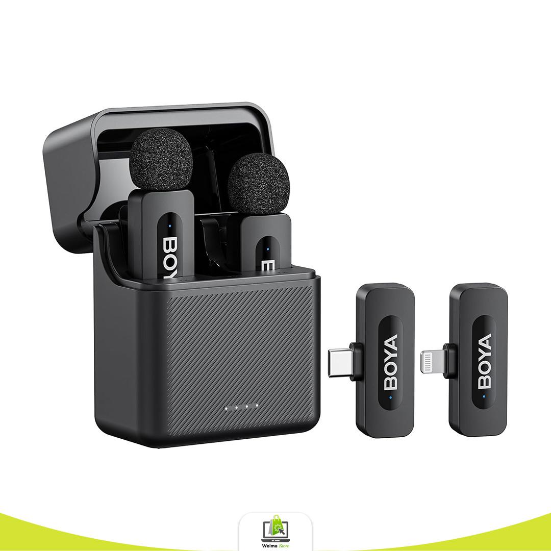 Micro cravate Boya V3 Combo USB-C Lightning sans fil smartphone