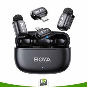 Microphone BOYA Mini 23 2-en-1 sans fil compact pour smartphone et caméra