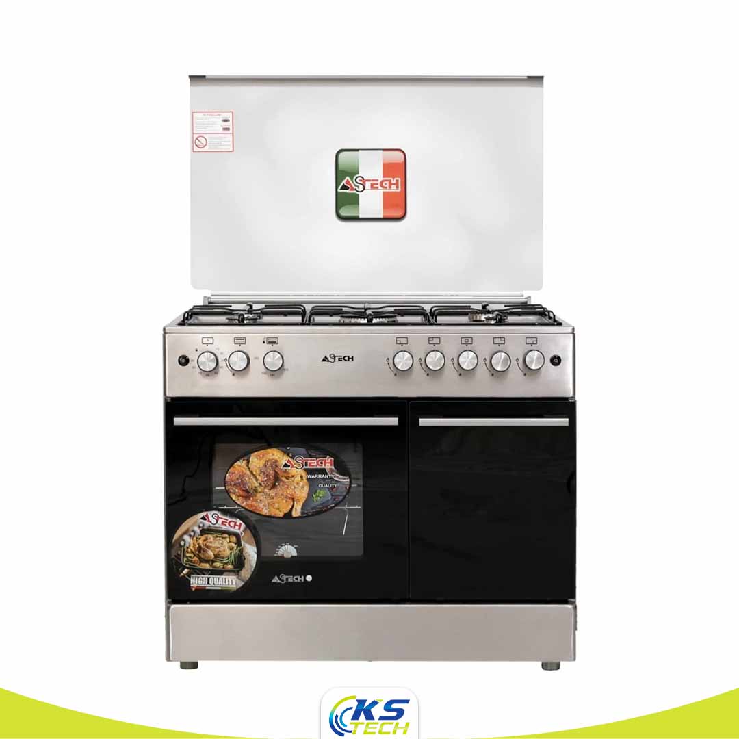Cuisinière ASTECH CK95BSAR 5 Feux Full Option Bouteille à Gaz