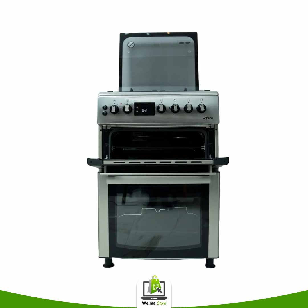 Cuisinière ASTECH CK69DDGZ-ELF 60x60 4 Feux Gaz 2 Fours Électrique & Gaz