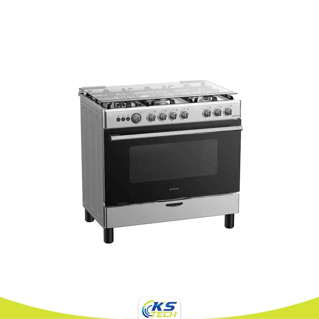 Cuisinière ASTECH CK97MS 90x60 5 Feux Full Option Ventilo + Four Électrique